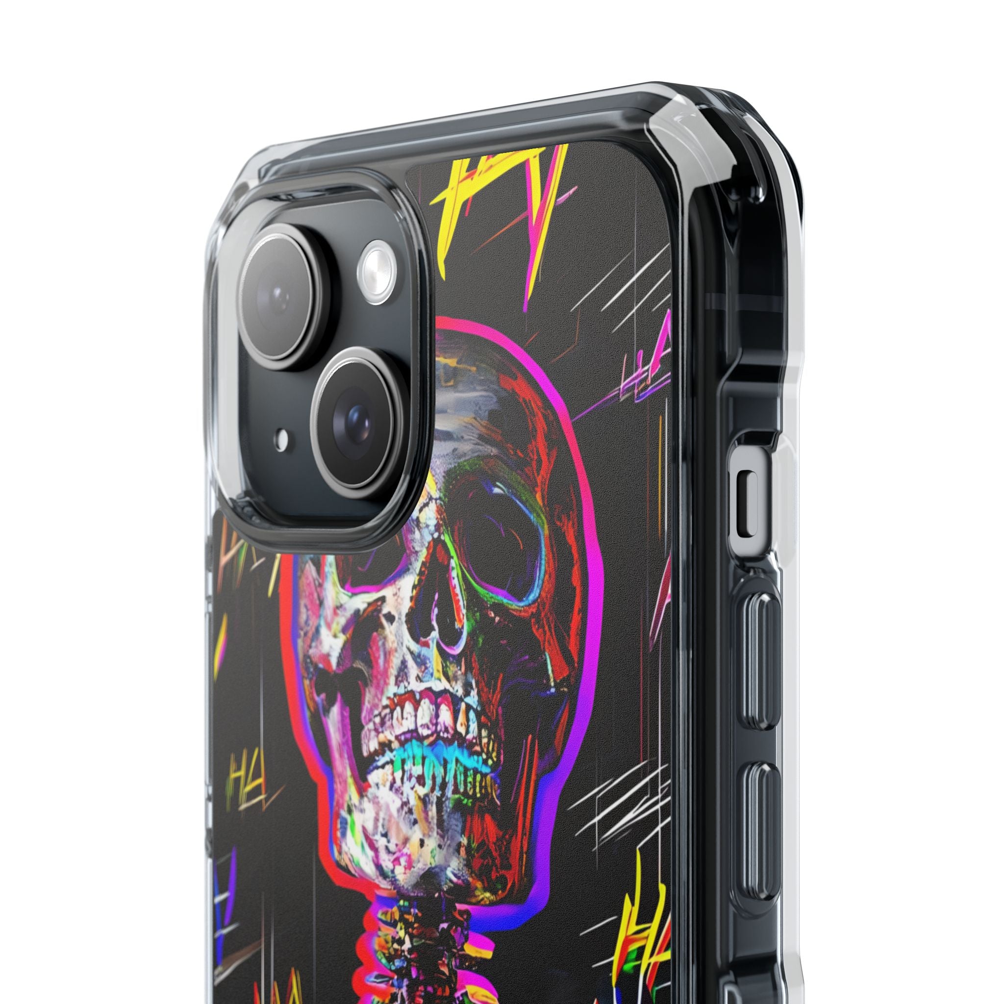 Neon Skeleton Chaos iPhone Case - Impact