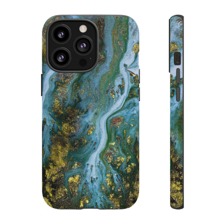 Ocean Blue Ink Art iPhone Case (Protective) iPhone 13 Pro Matte Phone Case