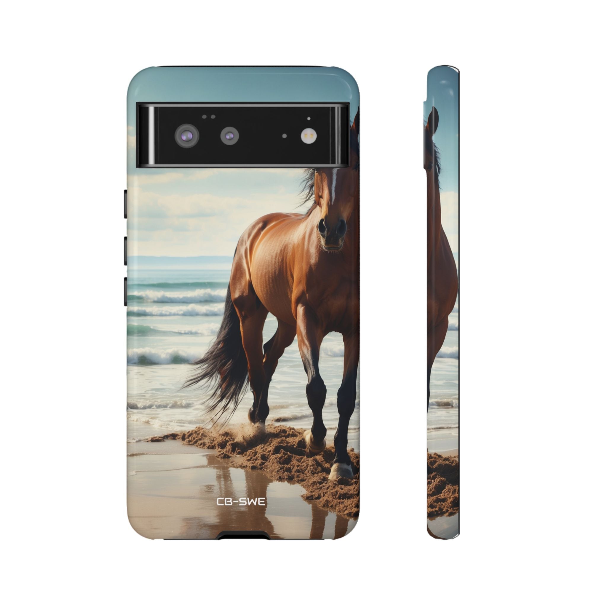 Horse Gallops Shoreline - Google Pixel Case
