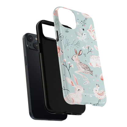 Whimsical Bunny Blossom - Tough + MagSafe® iPhone 14 Phone Case