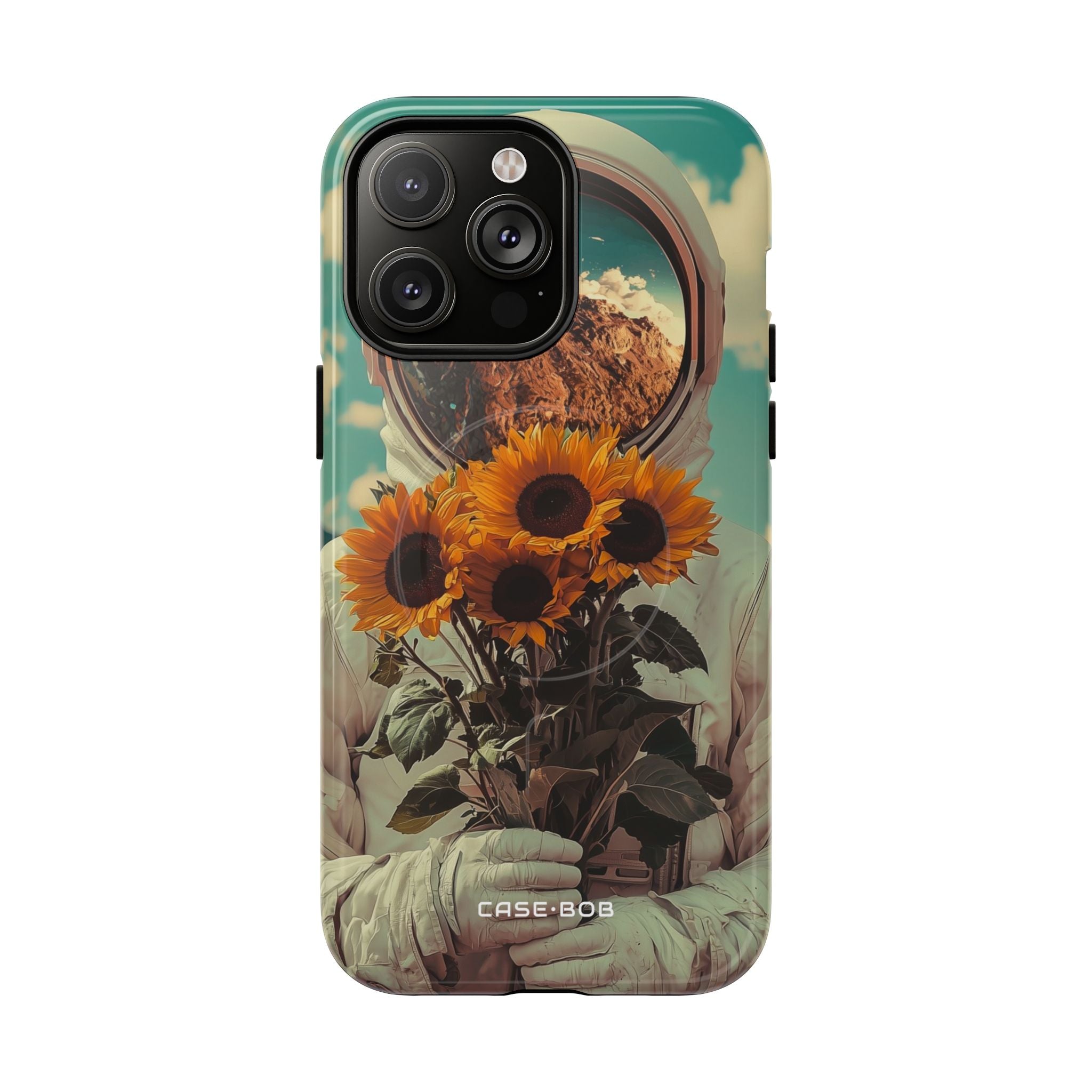 Sunflower Astronaut iPhone 14 Pro Max Case - Tough+