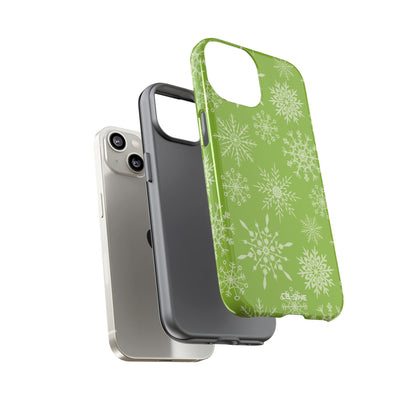 Snowflakes Dance Playfully - iPhone Case