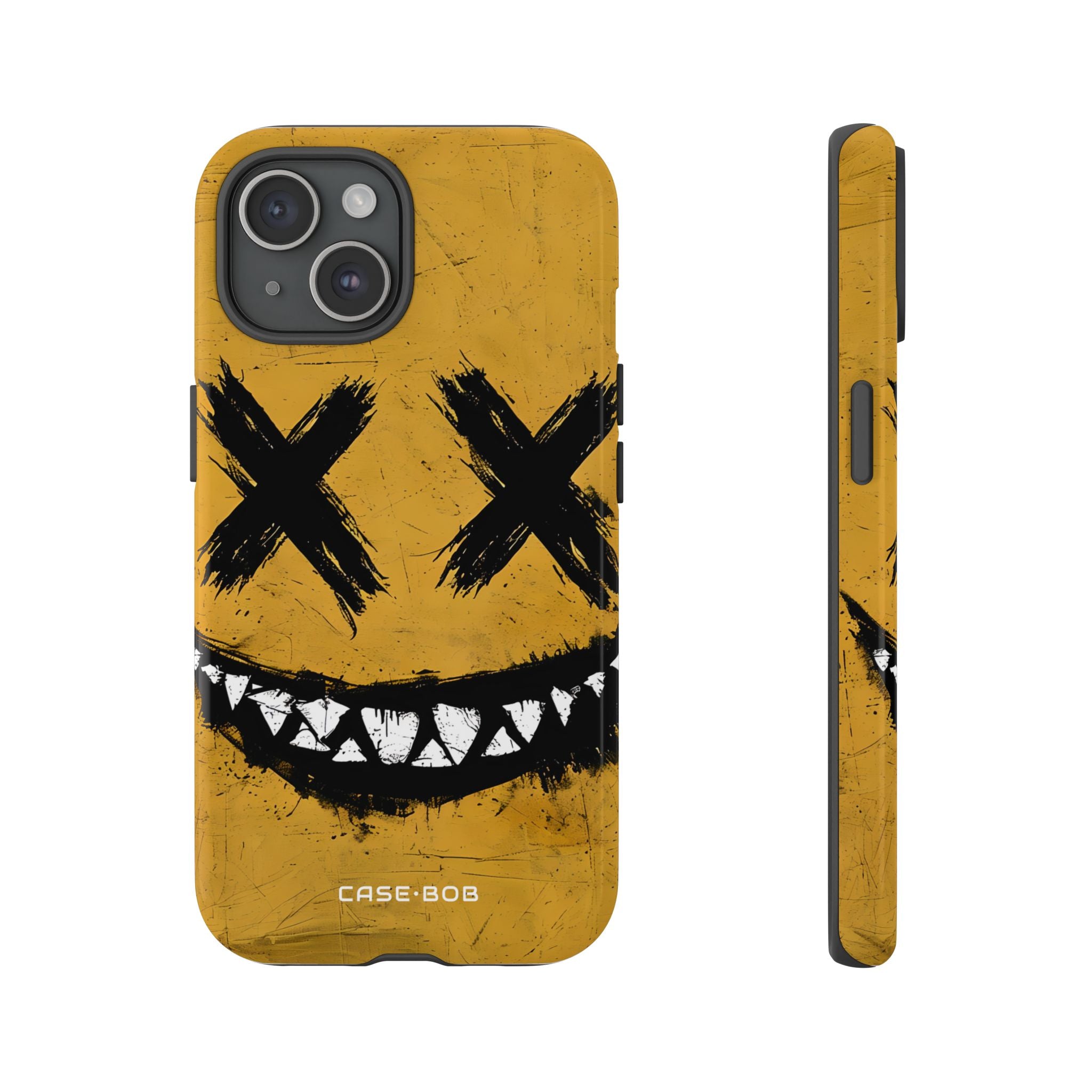 Jagged Smile Yellow iPhone 15 Case - Tough