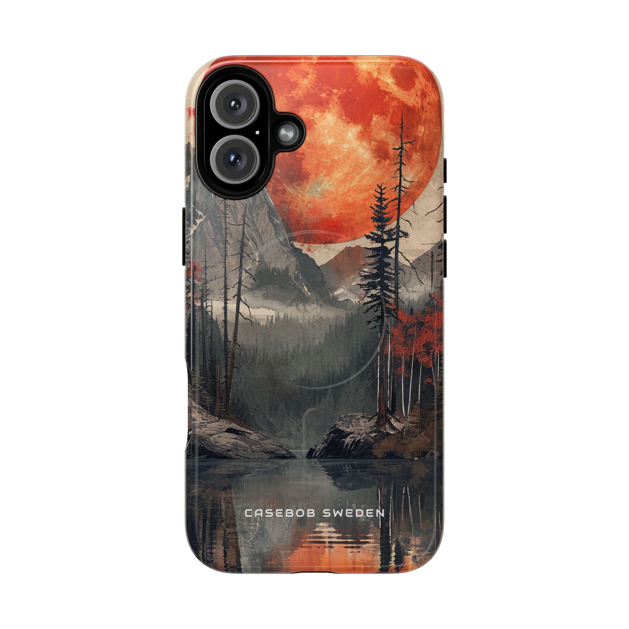 Celestial Glow Over Reflective Landscape iPhone 16 | Tough+ Phone Case