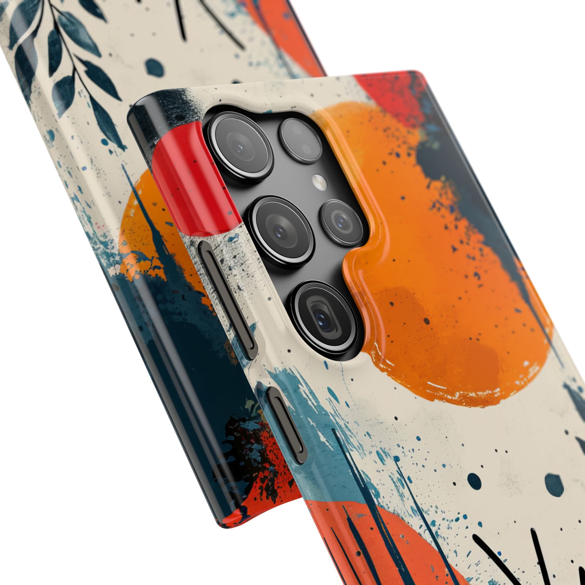 Orange Blue Splash - Slim Samsung S23 Phone Case