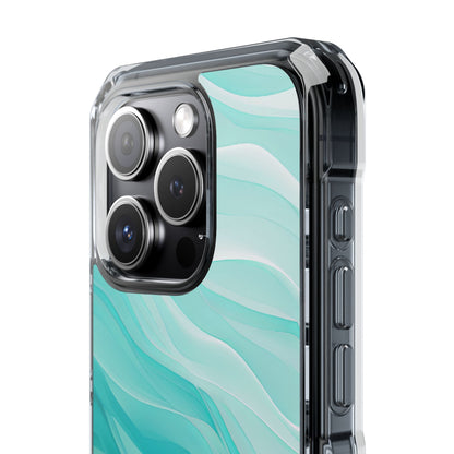 Soothing Aqua Waves iPhone 15 - Impact Clear+