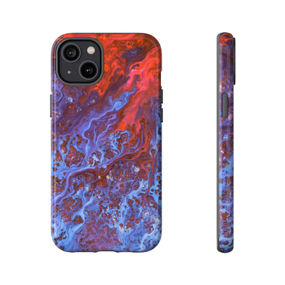 Blue Lava Ink Art iPhone Case (Protective) iPhone 14 Plus Glossy Phone Case