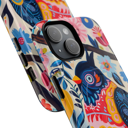 Whimsical Owl Garden iPhone 15 - Tough+