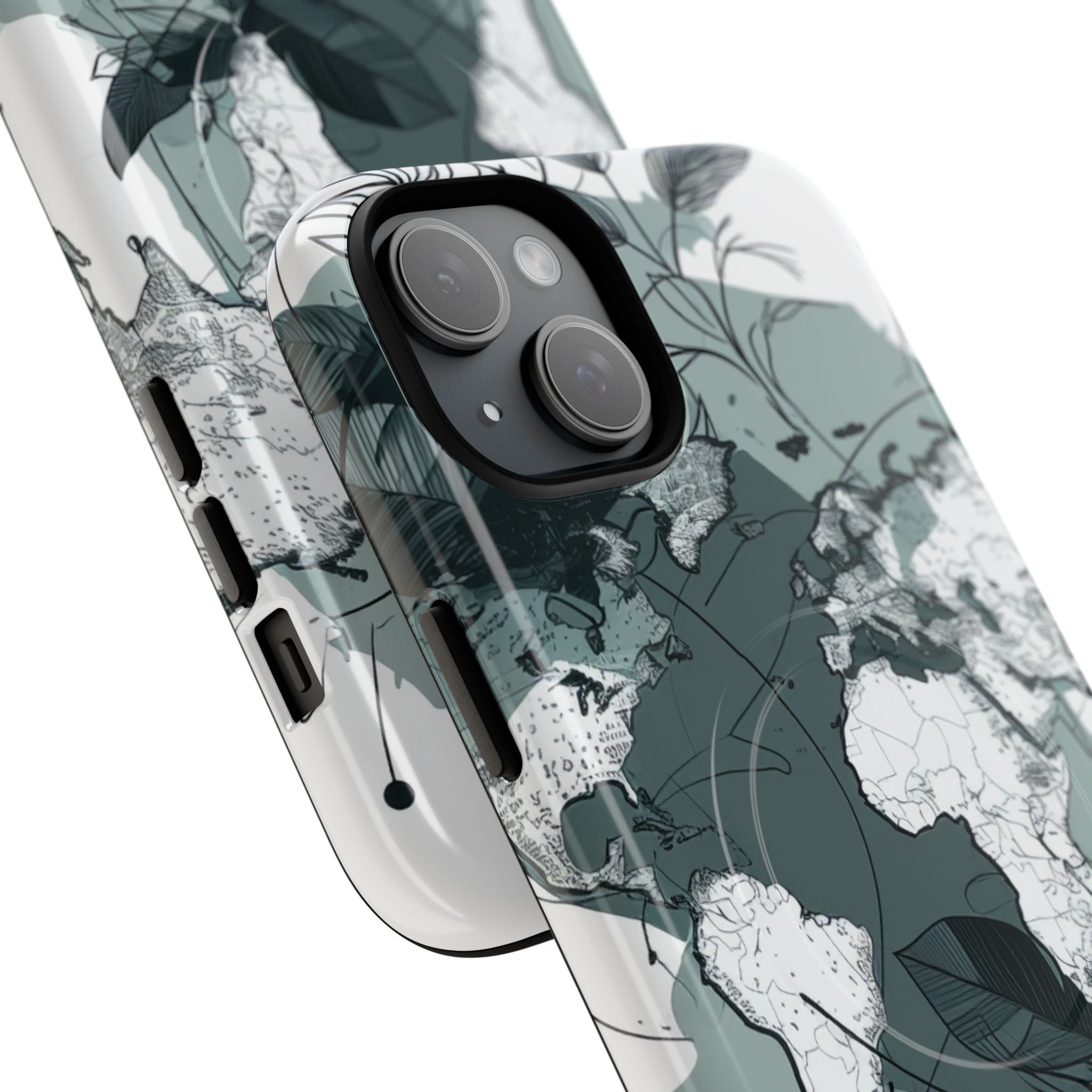 Botanische Weltkarte iPhone 15 – Tough+