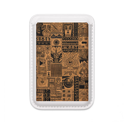 Celestial Faces Brown Wallet – MagSafe Ready