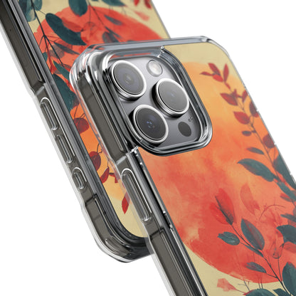 Orange Sun Harmony - Clear Impact iPhone 15 Phone Case