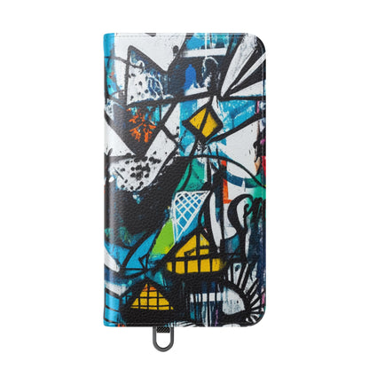 Bold Shapes Blue - Samsung S24 Case - Wallet