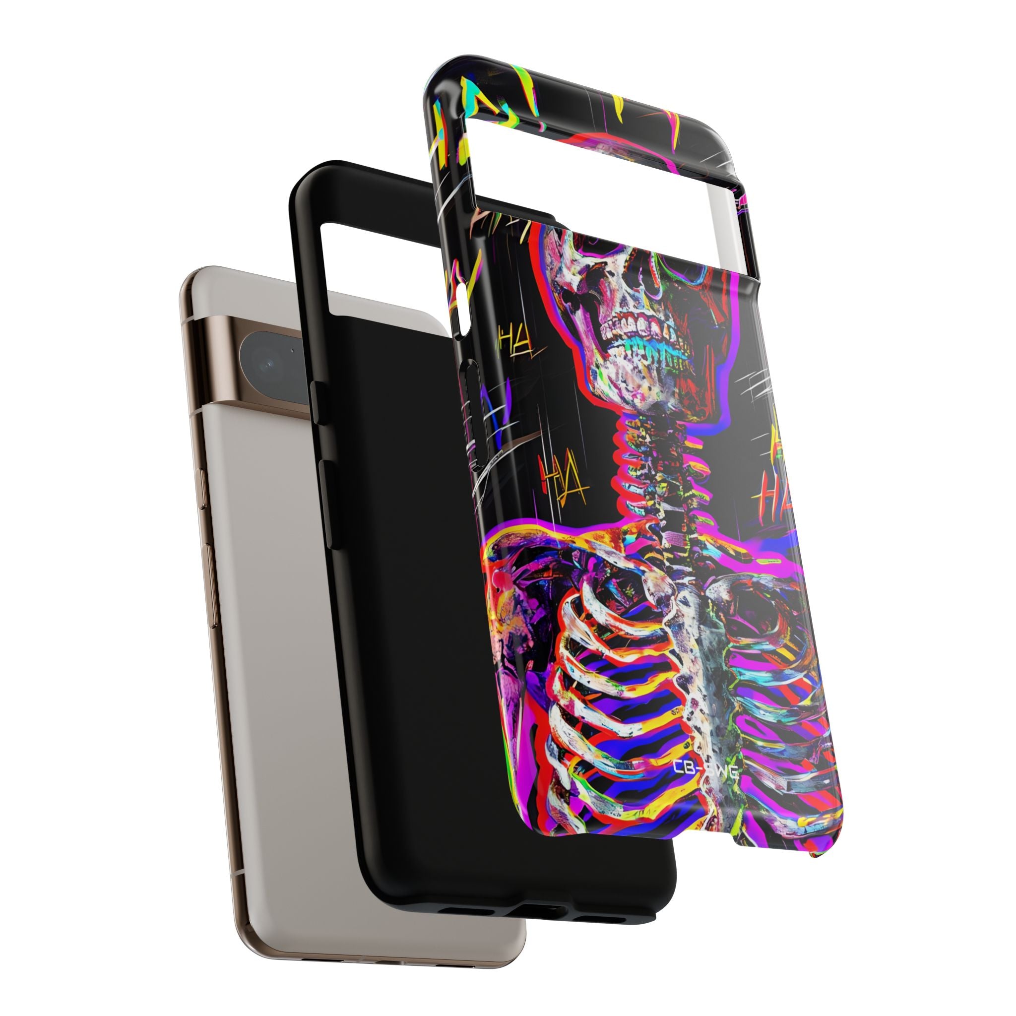 Neon Skeleton Chaos - Google Pixel Case