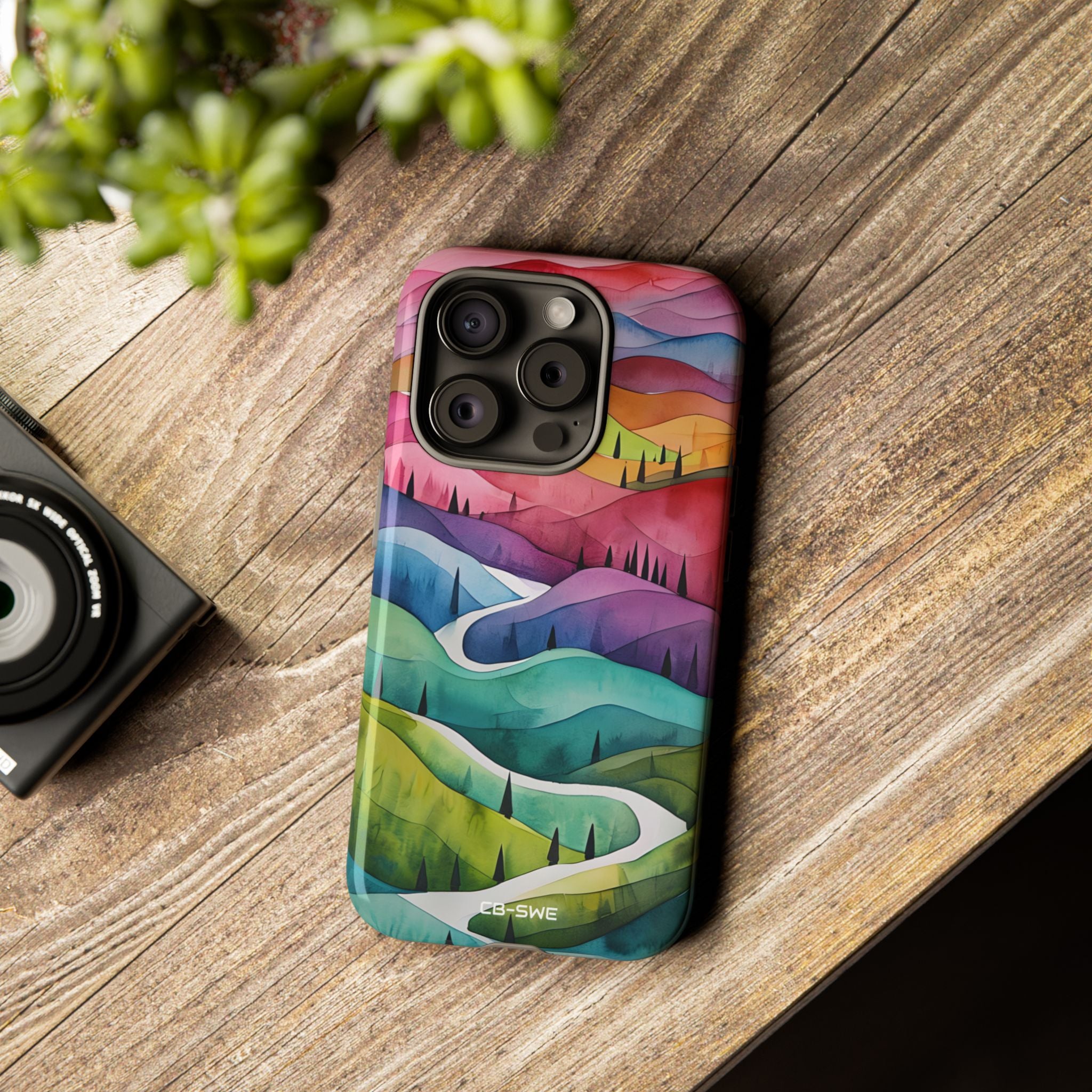 Whimsical Colorful Valleys - iPhone Case