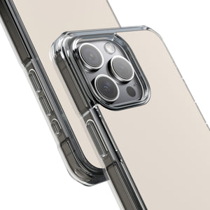 Leinenstoff | Handyhülle für iPhone (Clear Impact Case – magnetisch) 