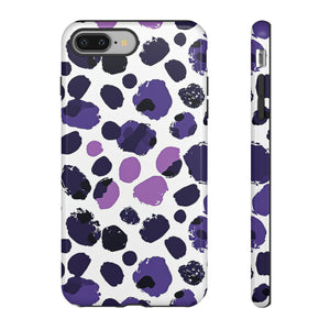 Purple Dots Abstract Minimal Case - Protective Phone Case