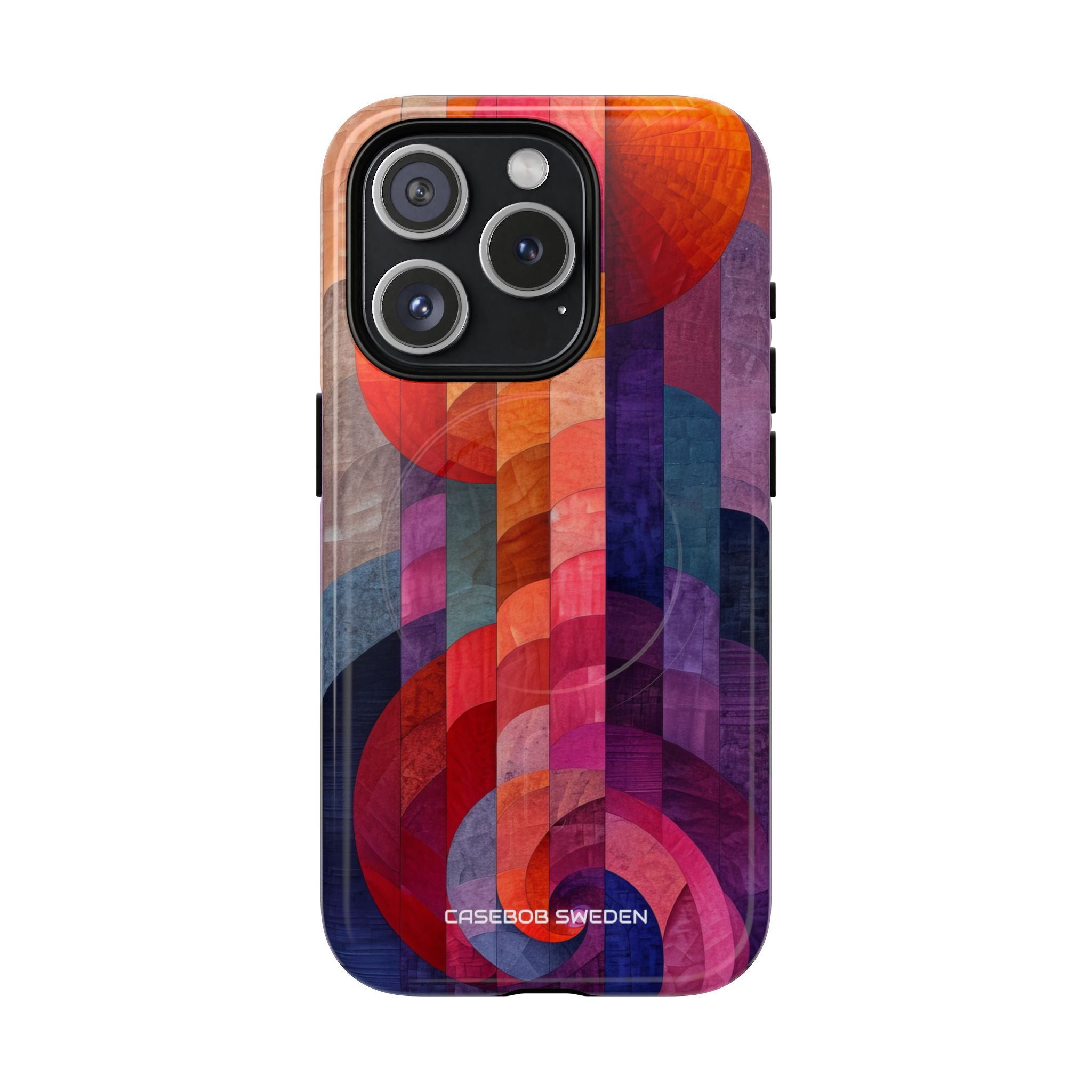 Purple Orange Abstract - Tough + MagSafe® iPhone 15 Phone Case