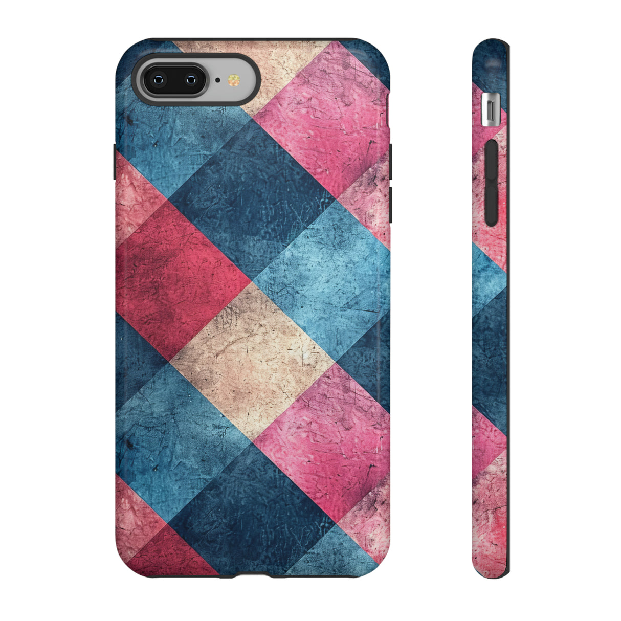 Pastel Gingham Charm - Protective Phone Case