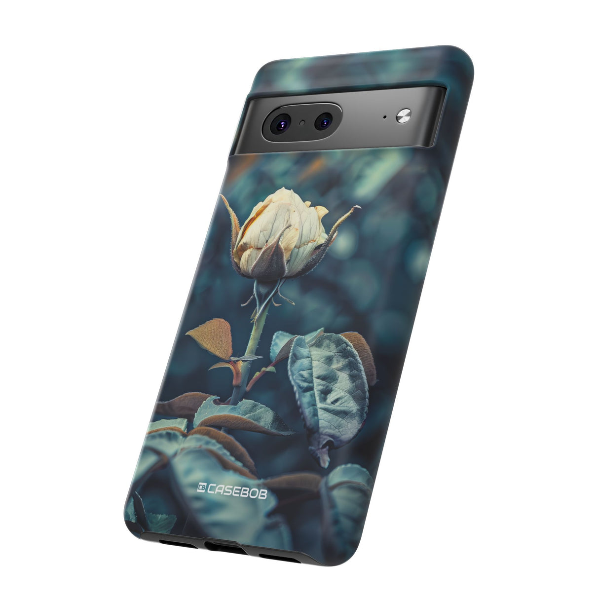 Teal Rosebud Serenade | Protective Phone Case for Google Pixel