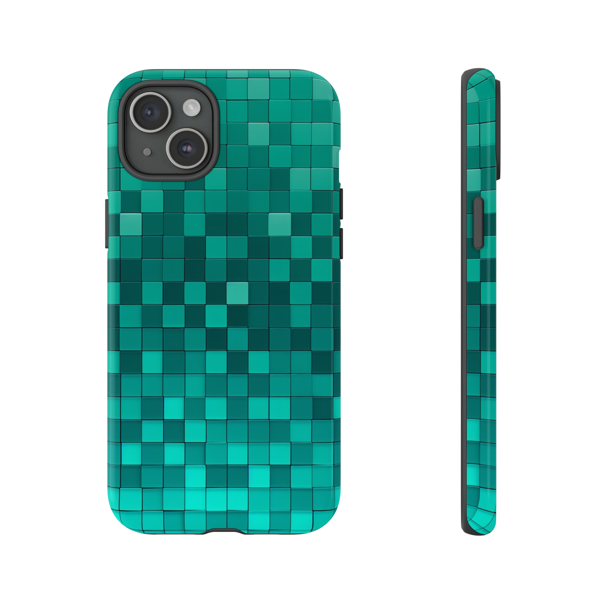 Teal Tones Mosaic - Protective Phone Case