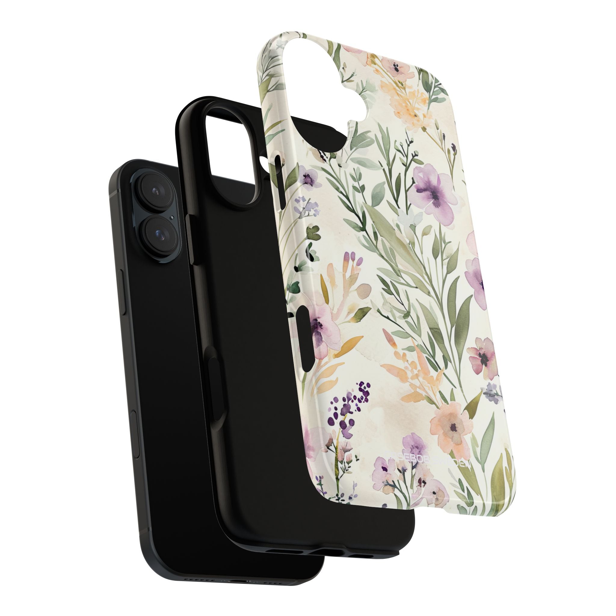 Soft Green Lavender Floral Pattern - Tough iPhone 16 Phone Case