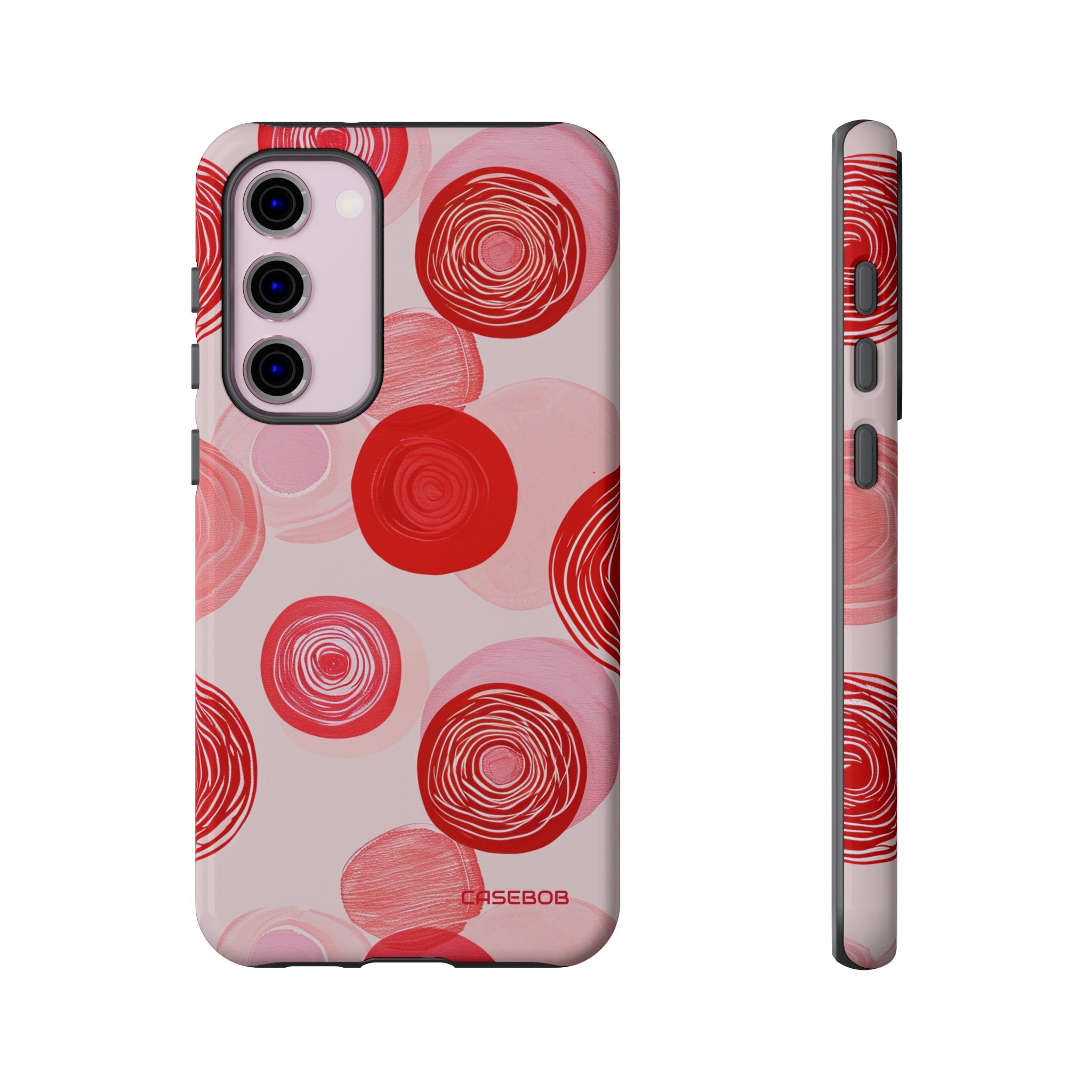 Crimson Circle Minimalism - Protective Phone Case