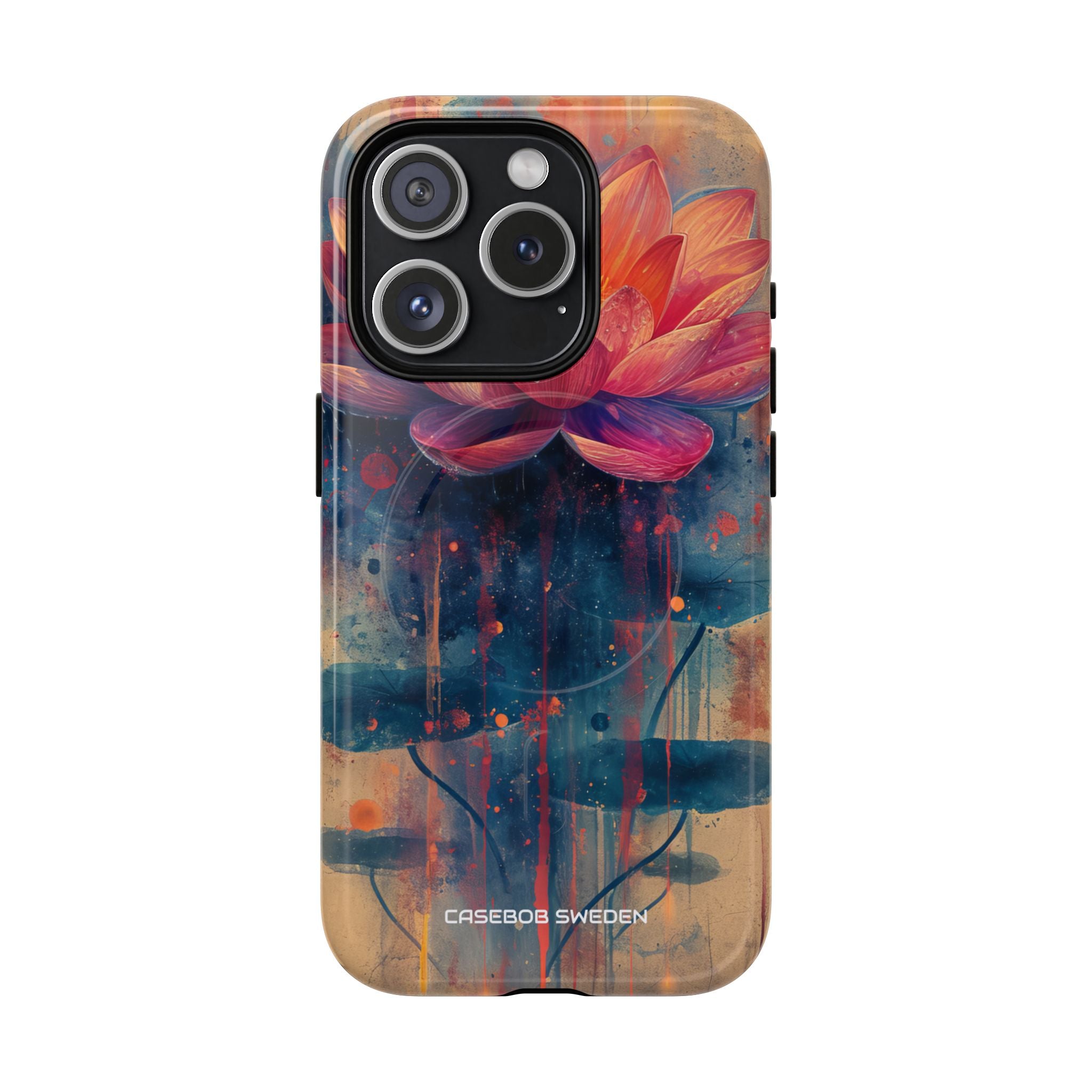 Lotus Blossom Art - Tough + MagSafe® iPhone 15 Phone Case