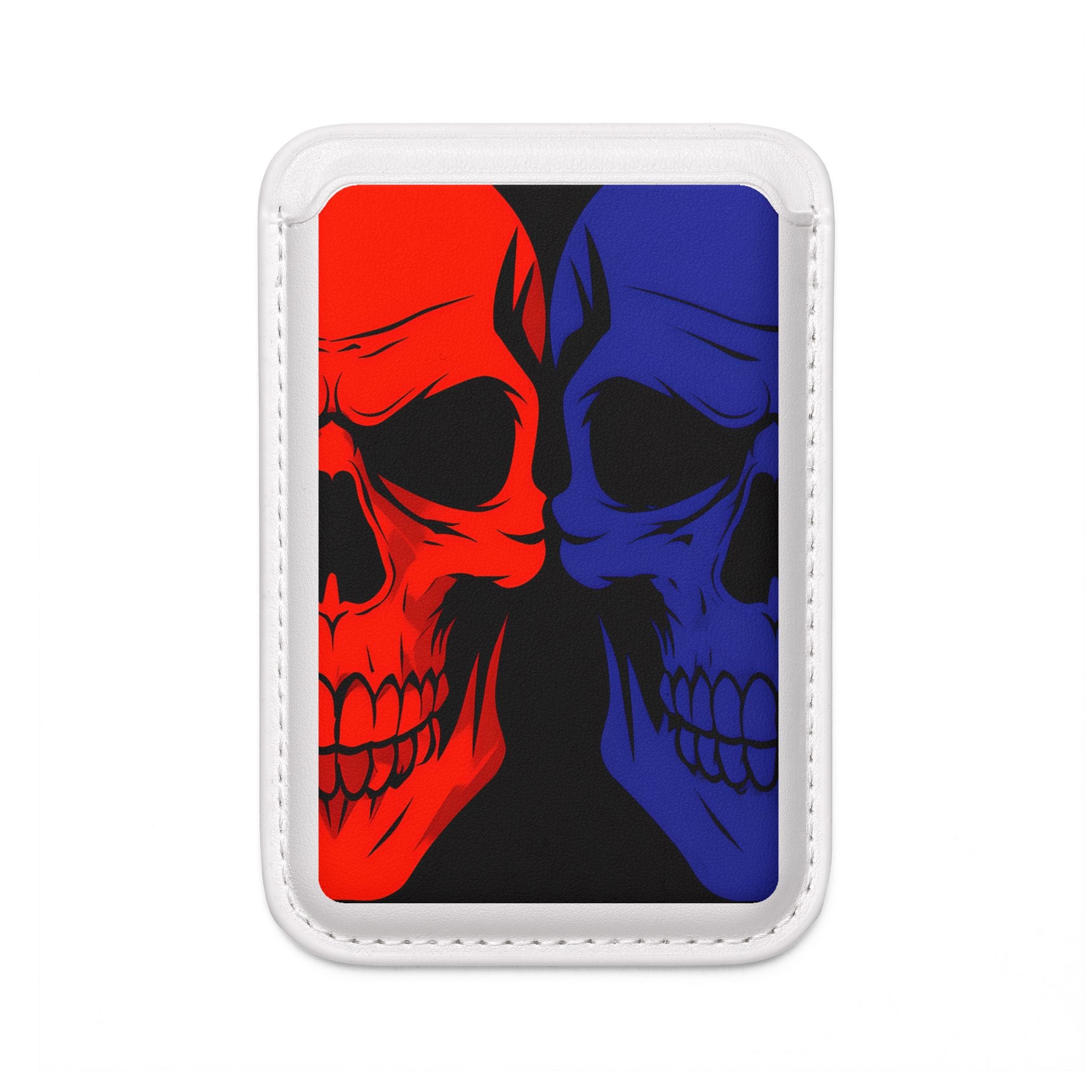 Dual Skulls RedBlue Wallet – MagSafe Ready