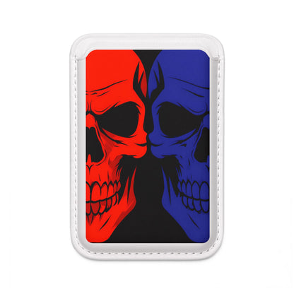 Dual Skulls RedBlue Wallet – MagSafe Ready
