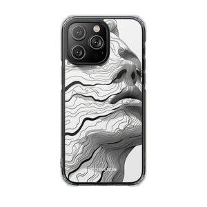 Topographic Serenity - Phone Case for iPhone (Clear Impact - Magnetic)