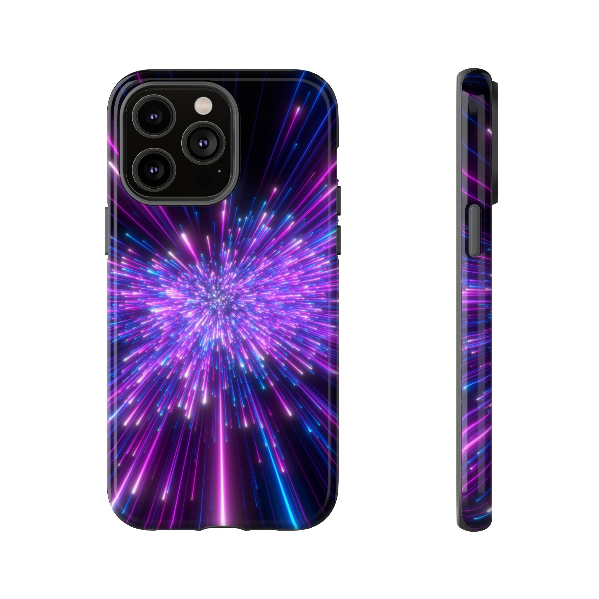 Speed of light in Galaxy iPhone Case (Protective) iPhone 14 Pro Max Glossy Phone Case