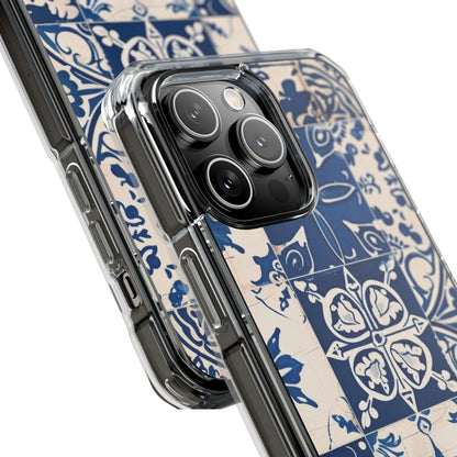 Ornate Blue Tiles iPhone 14 - Impact Clear+