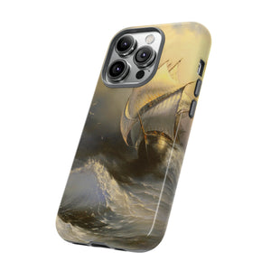 Oil painting - Ancient sailing vessel - Protective Phone Case