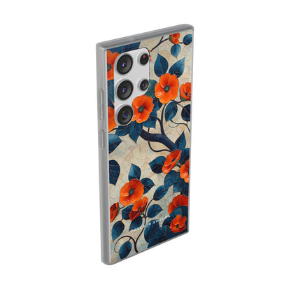 Orange Blossoms Mosaic Harmony Samsung S23 - Flexi Phone Case