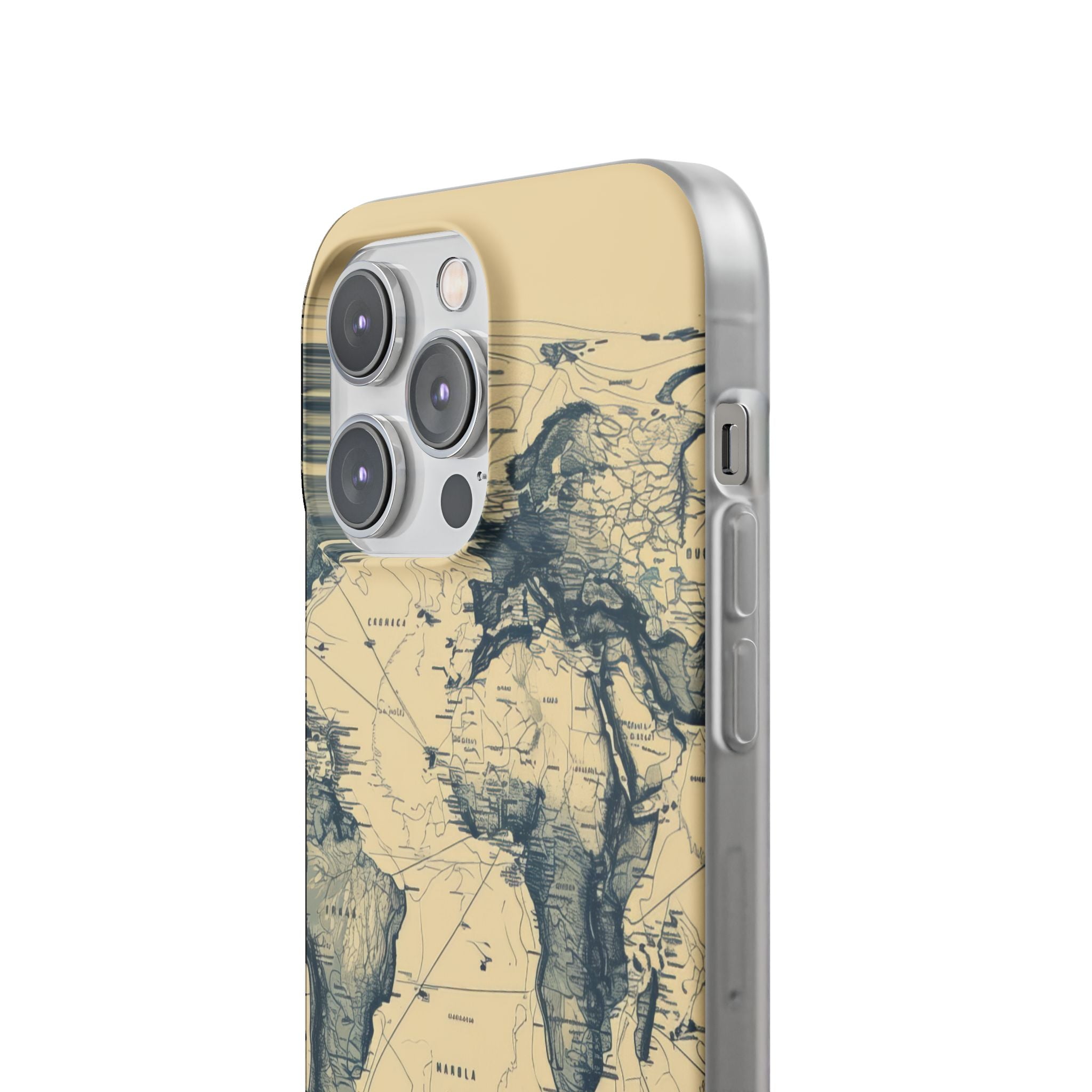 Vintage World Map | Flexible Phone Case for iPhone