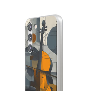 Cello-Abstraktion | Flexible Handyhülle für Samsung Galaxy