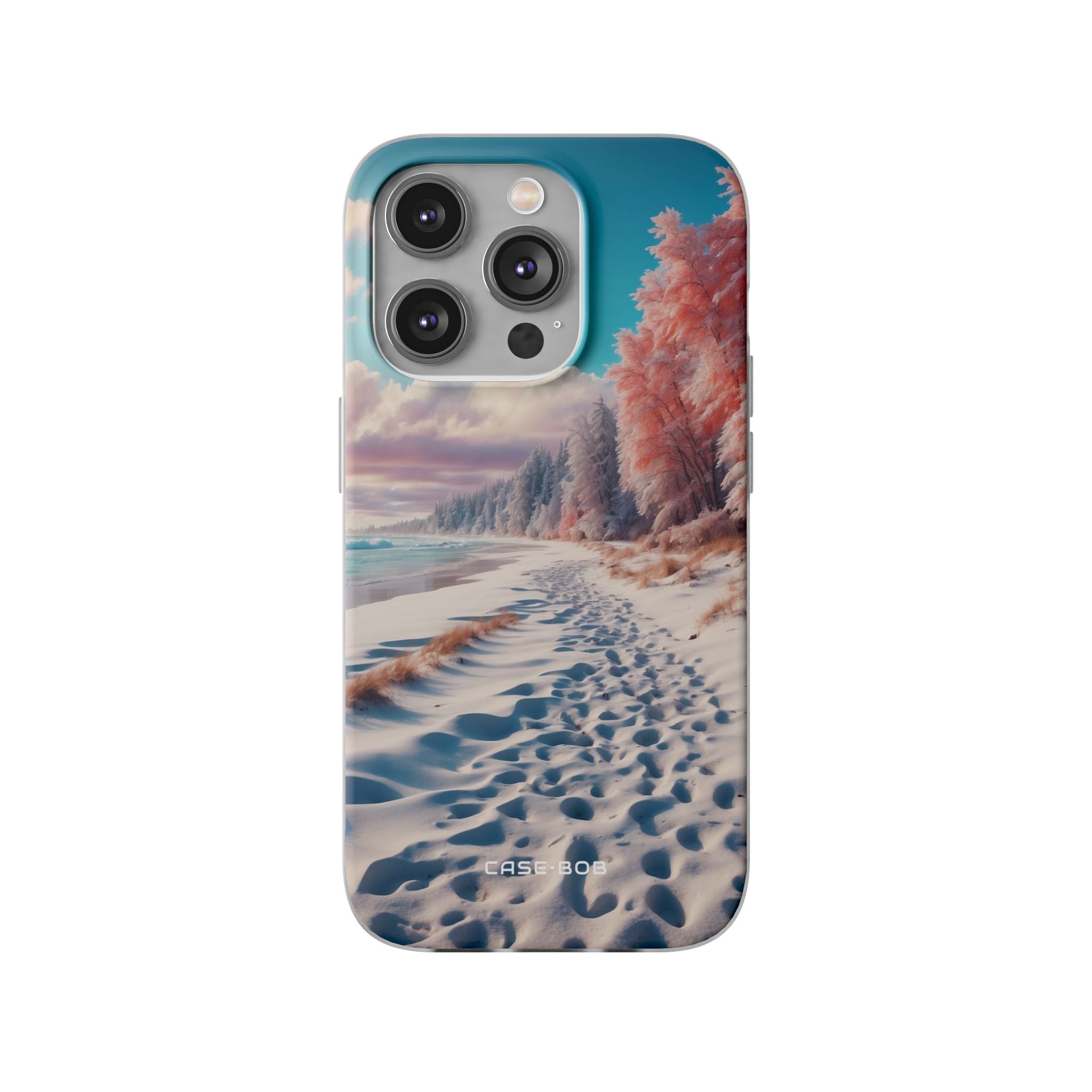 Snowy Footprints iPhone 14 Pro Case - Soft