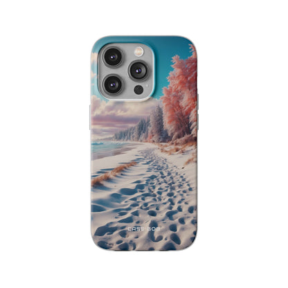 Snowy Footprints iPhone 14 Pro Case - Soft