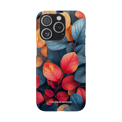 Vibrant Nature Leaves - Slim iPhone 15 Phone Case