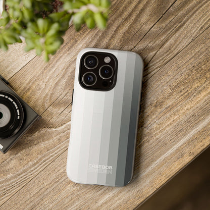Silver Gradient Stripes iPhone 16 - Tough