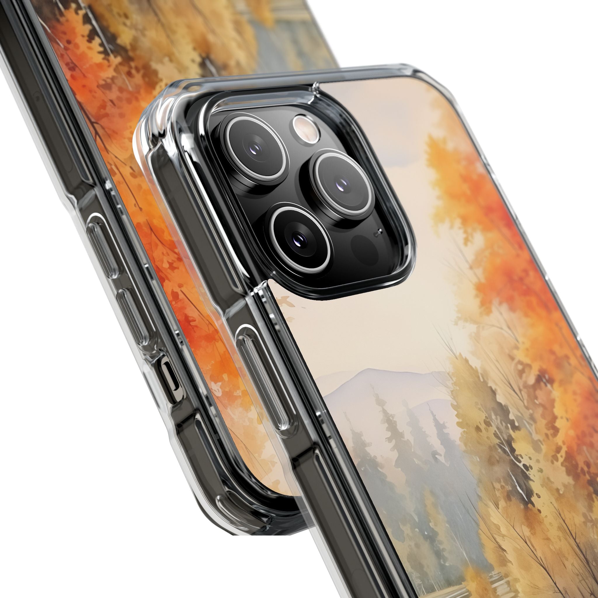 Golden Leaves Drift iPhone Case - Impact