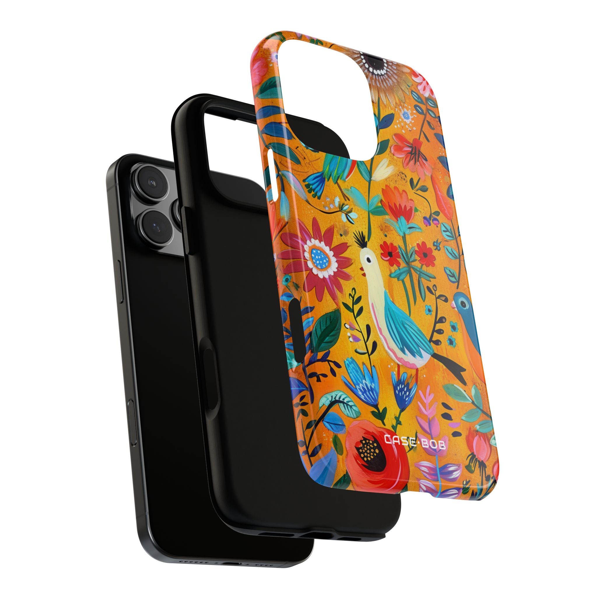 Colorful Birds Bloom iPhone 16 Pro Max Case - Tough