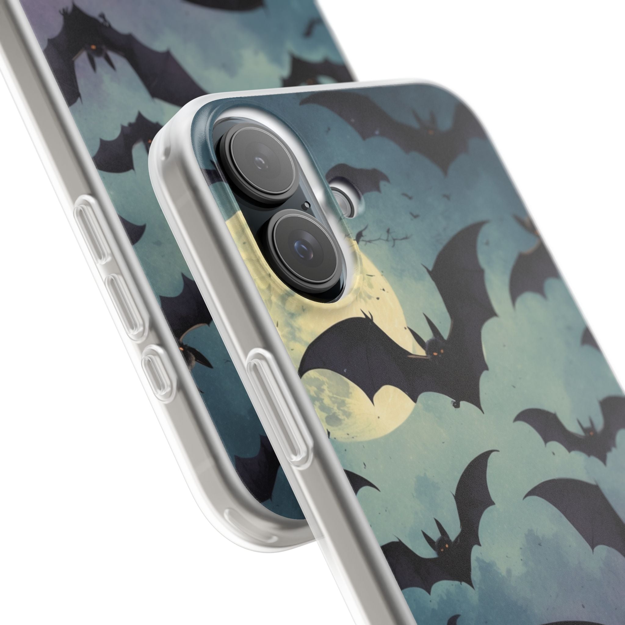 Glowing Bat Swarm iPhone 16 Plus Case - Soft