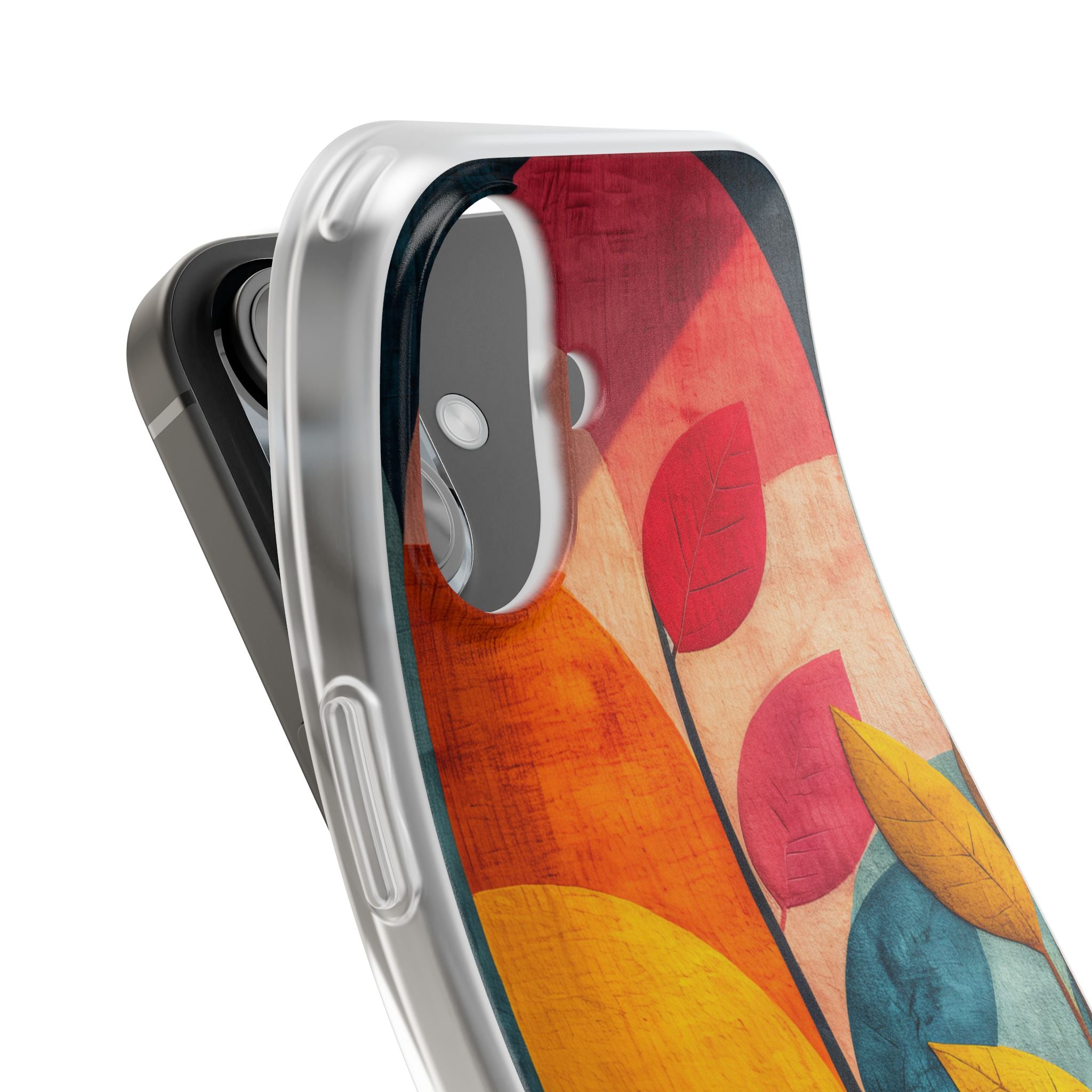 Abstract Orange Blue Design - Flexi iPhone 16 Phone Case