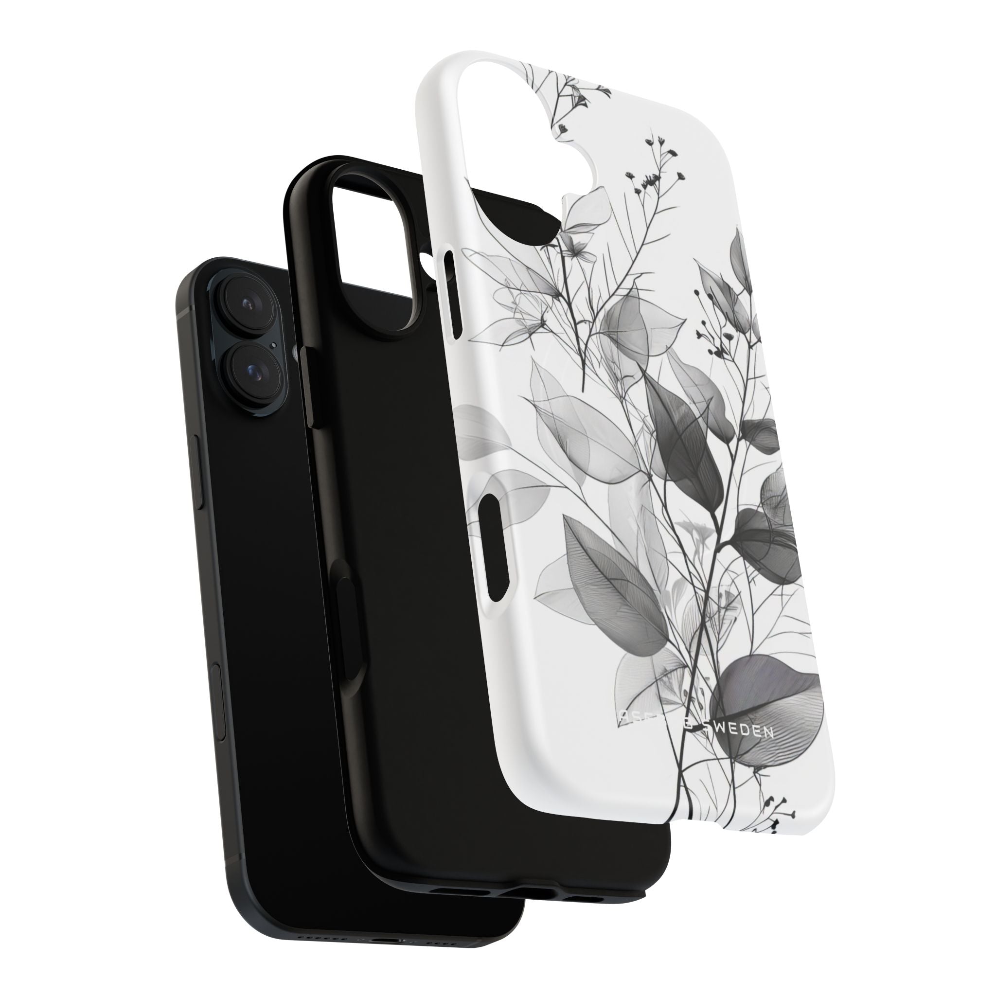 Monochrome Floral Elegance iPhone 16 | Tough+ Phone Case