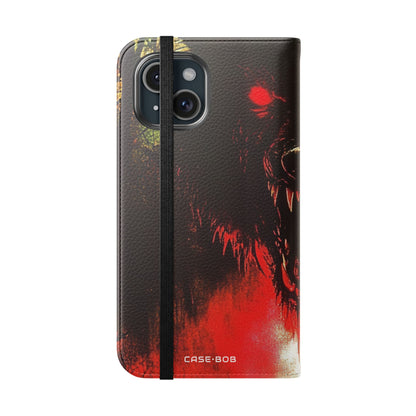 Wolf Moon Glare - iPhone 15 Case - Wallet