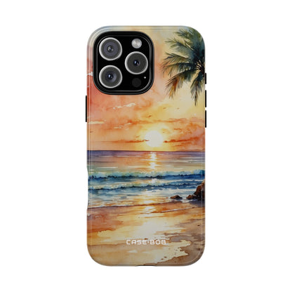 Sunset Palm iPhone 16 Pro Max Case - Tough