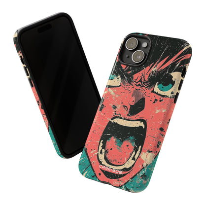 Screaming Face Pink iPhone 15 Plus Case - Tough