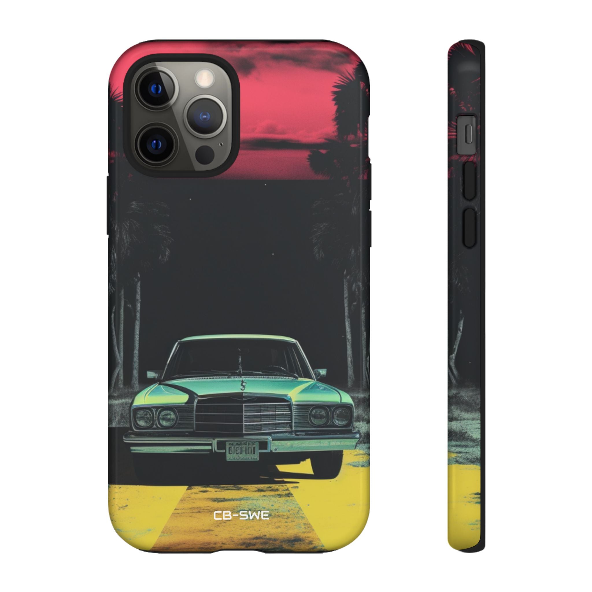 Retro Futuristic Nightscape - iPhone Case
