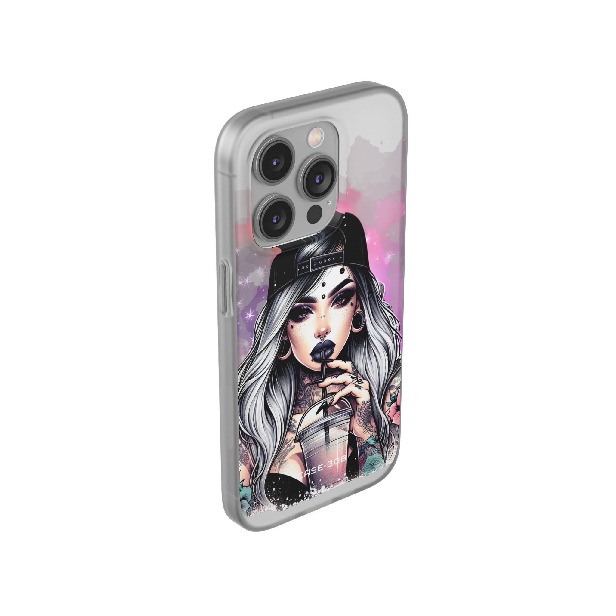 Silver Sip Nebula iPhone 14 Pro Case - Soft